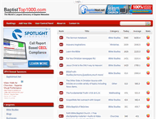 Tablet Screenshot of baptisttop1000.com